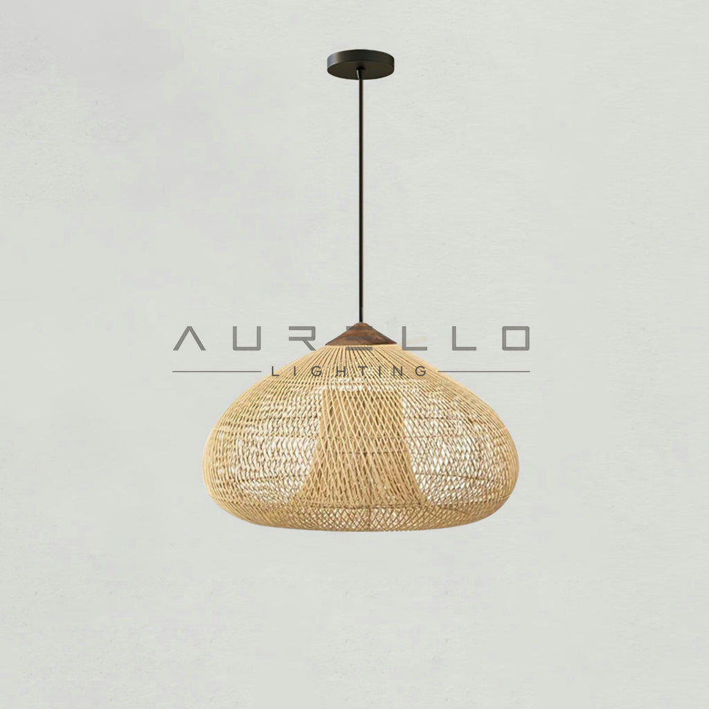 Braided Rattan Pendant Lamp