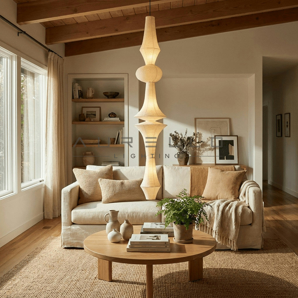 Washi Paper E Pendant Light