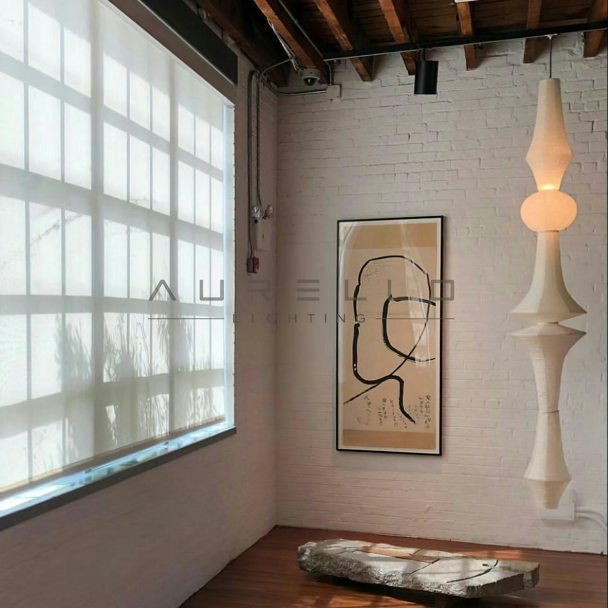 Washi Paper E Pendant Light