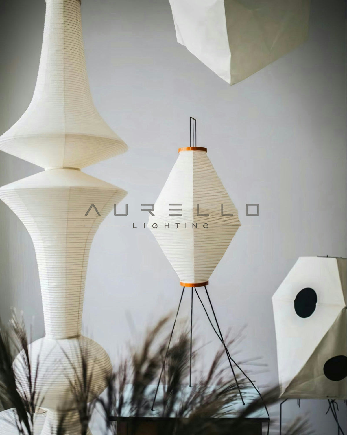 Washi Paper E Pendant Light