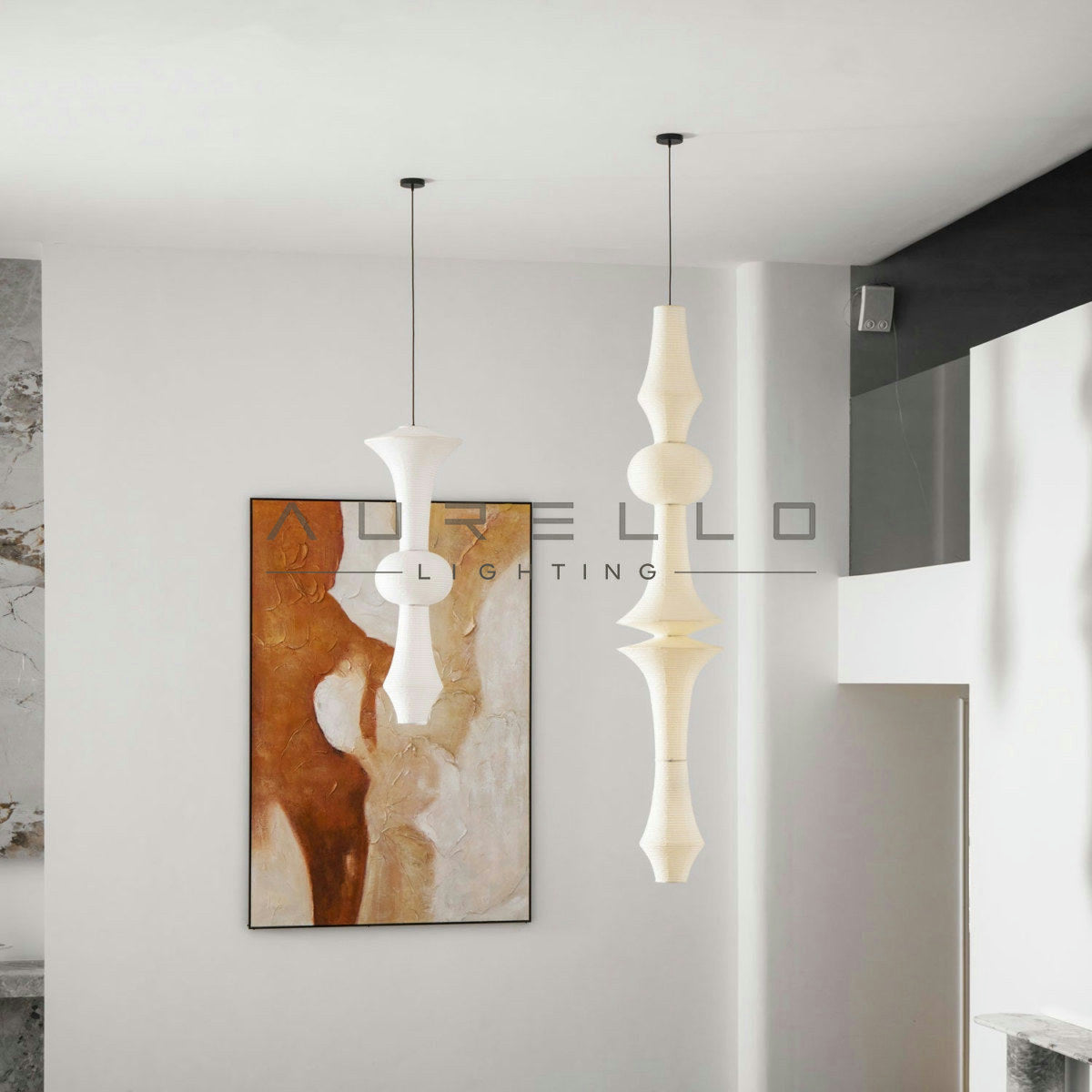 Washi Paper E Pendant Light