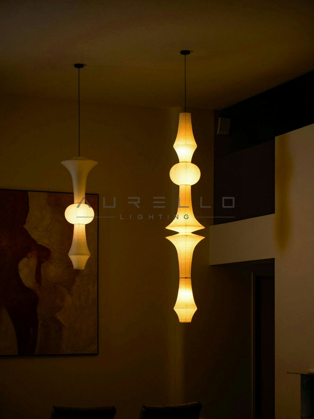 Washi Paper E Pendant Light