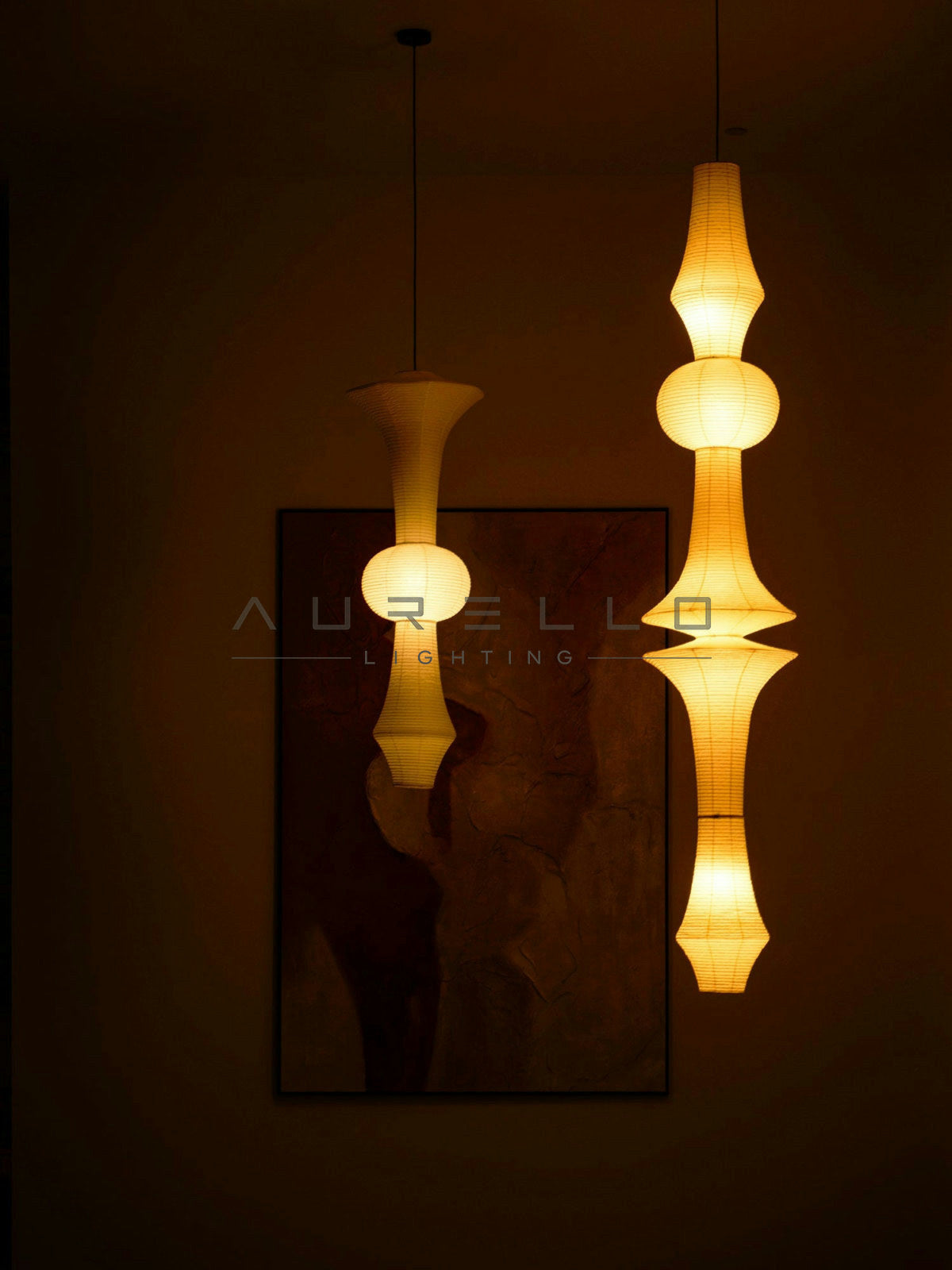 Washi Paper E Pendant Light