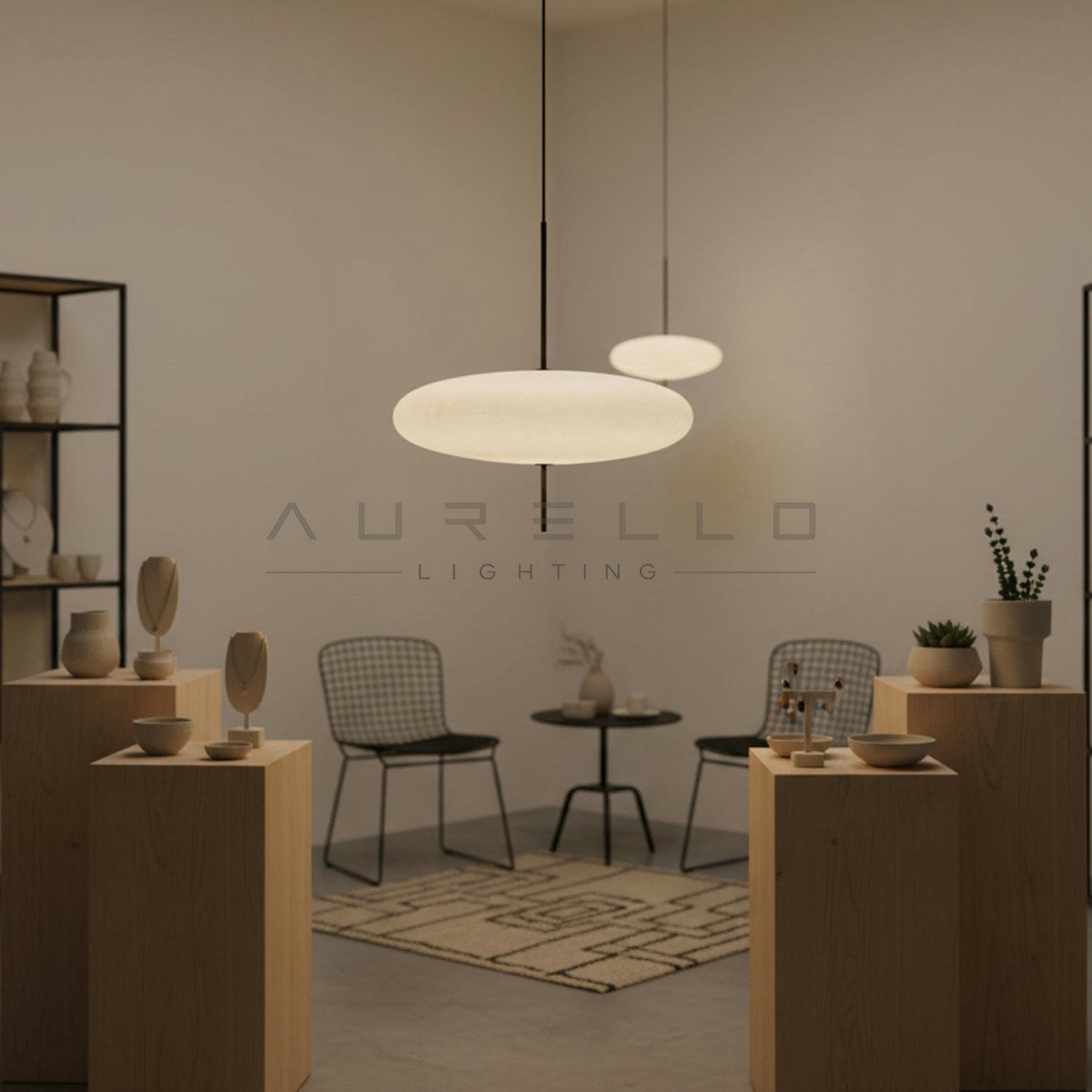 Opal Disc Suspension Lamp
