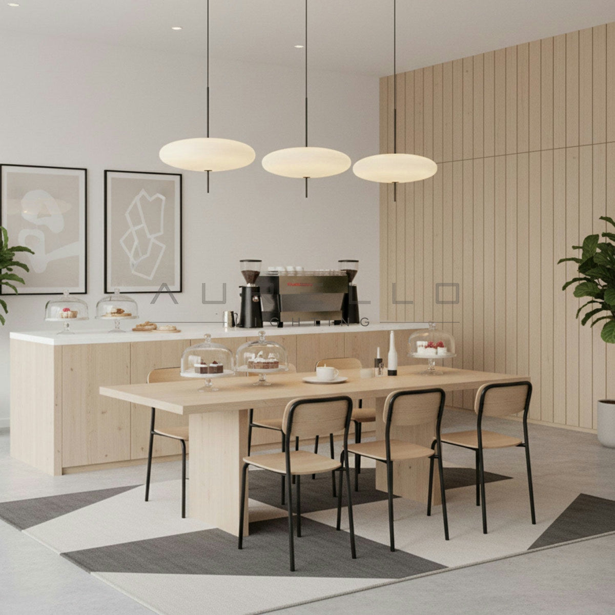 Opal Disc Suspension Lamp