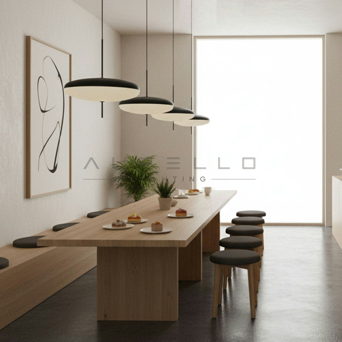 Opal Disc Suspension Lamp