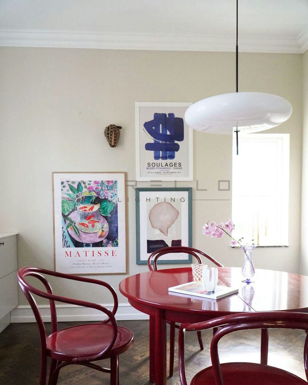 Opal Disc Suspension Lamp
