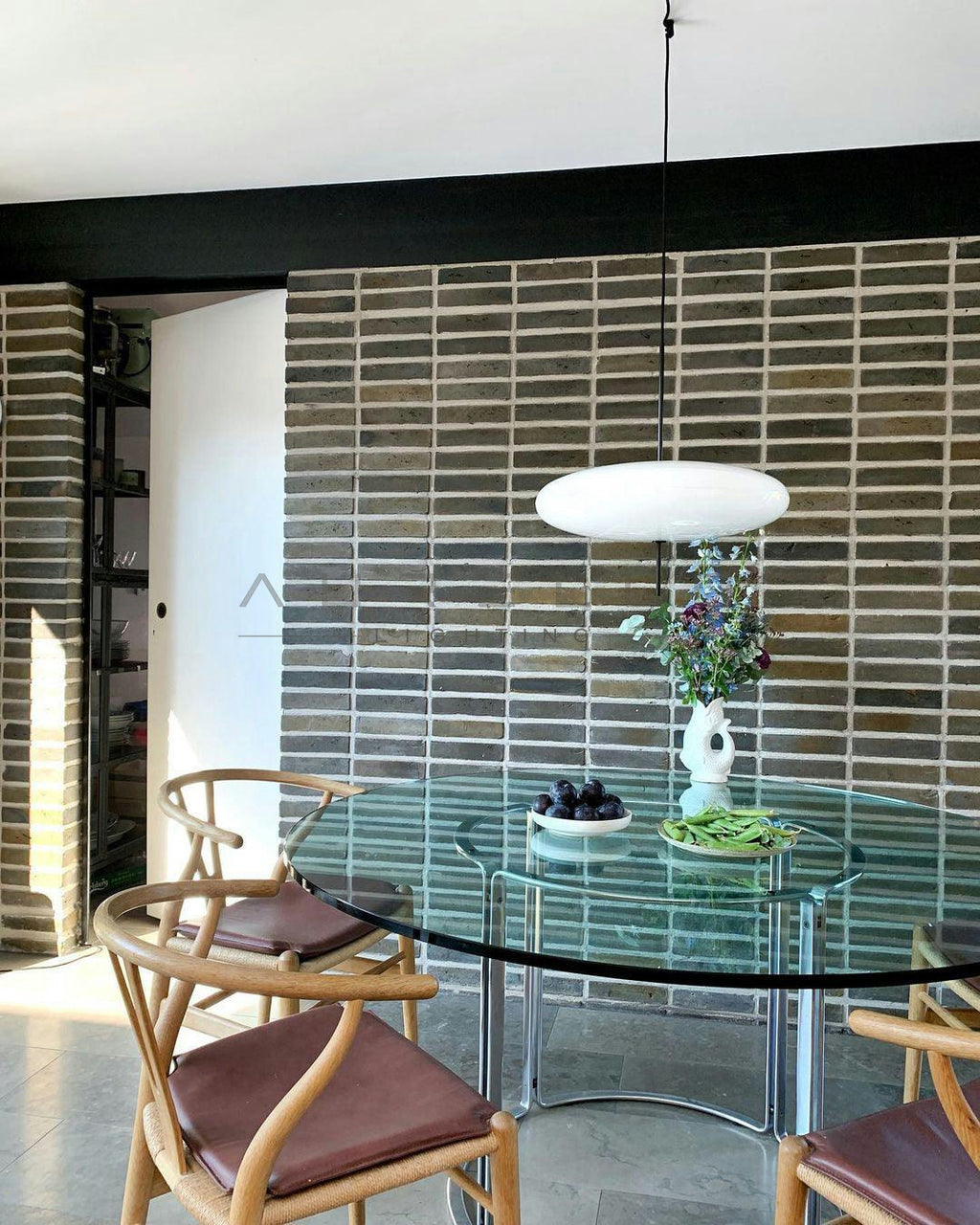 Opal Disc Suspension Lamp