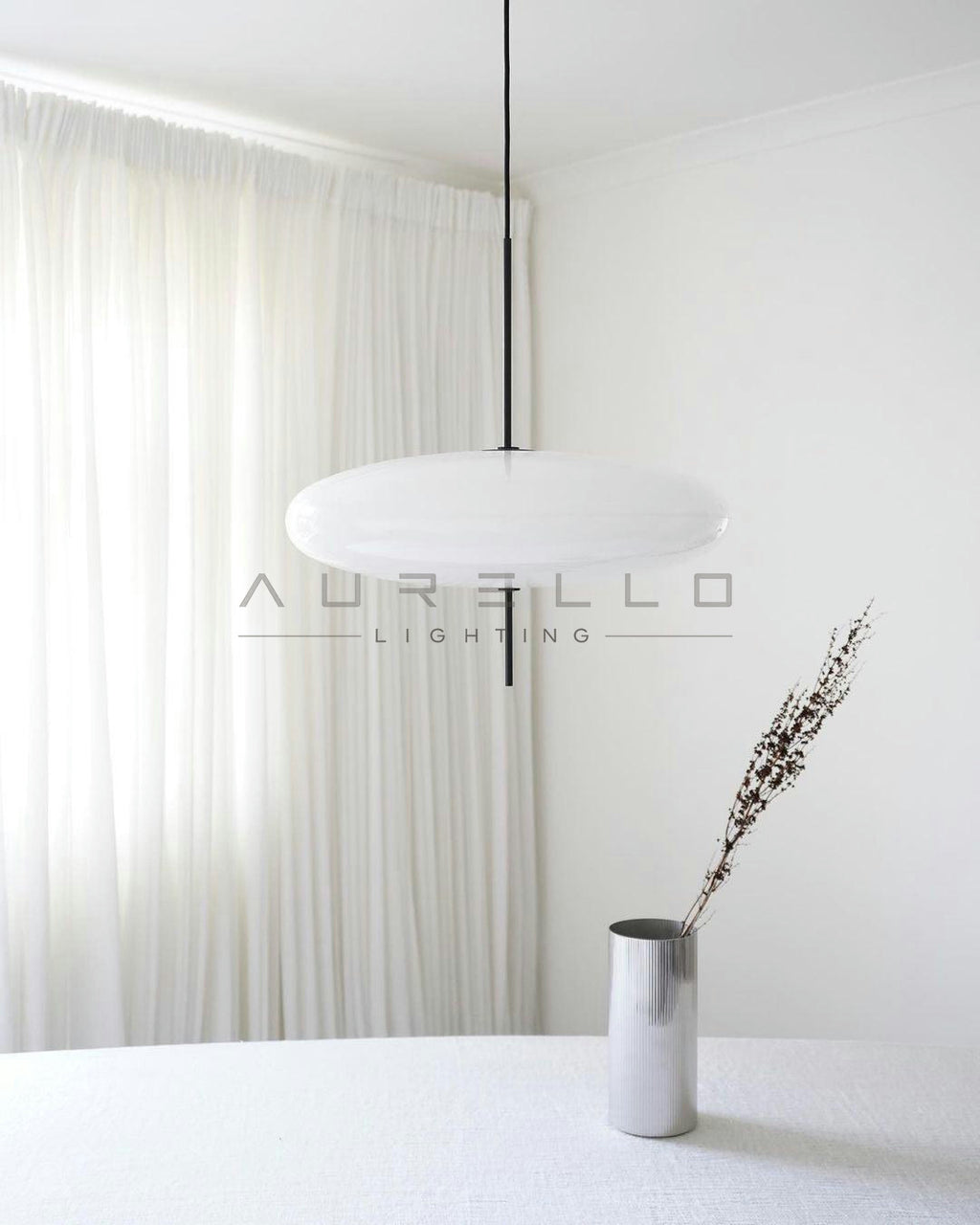 Opal Disc Suspension Lamp