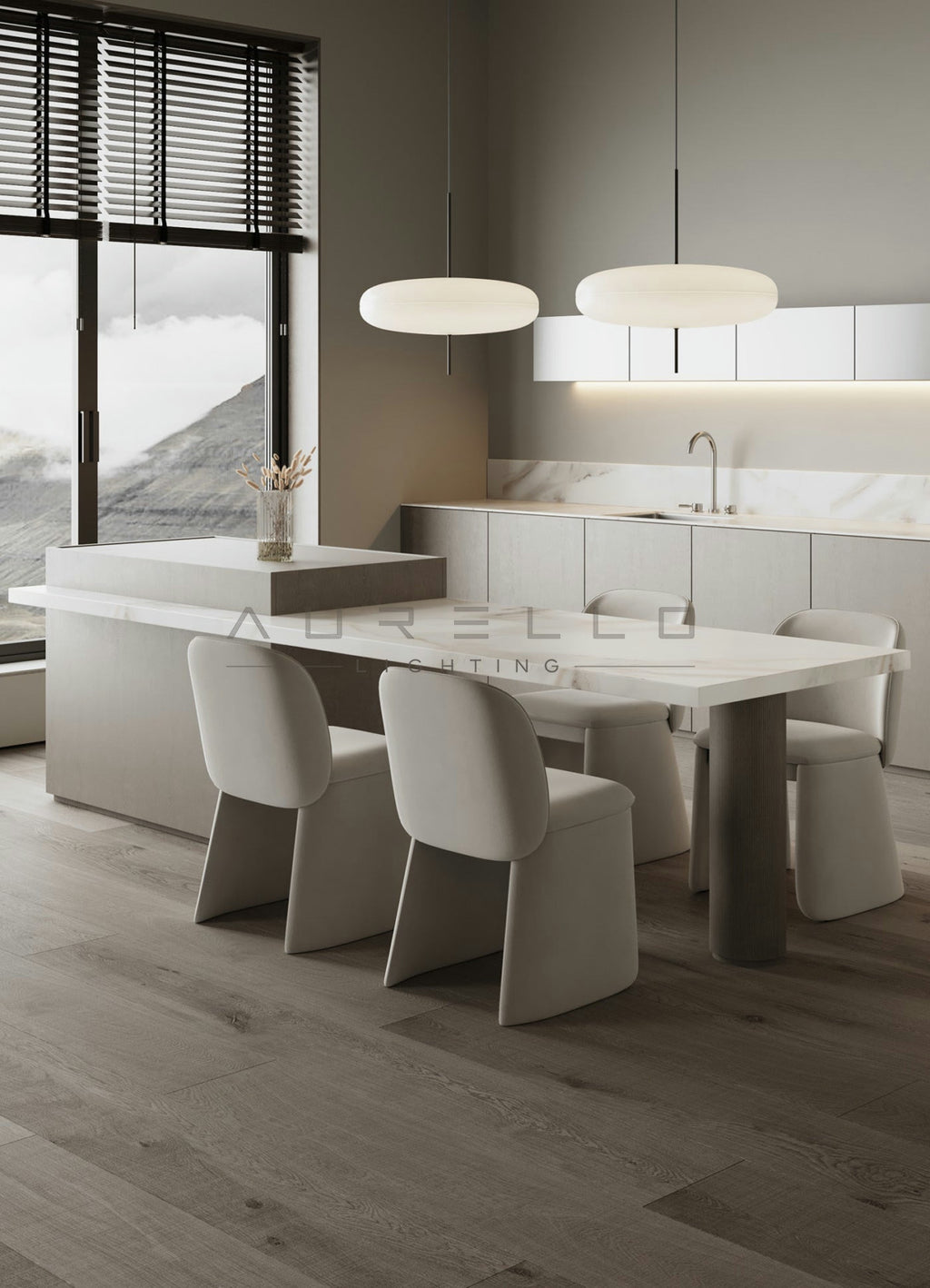 Opal Disc Suspension Lamp