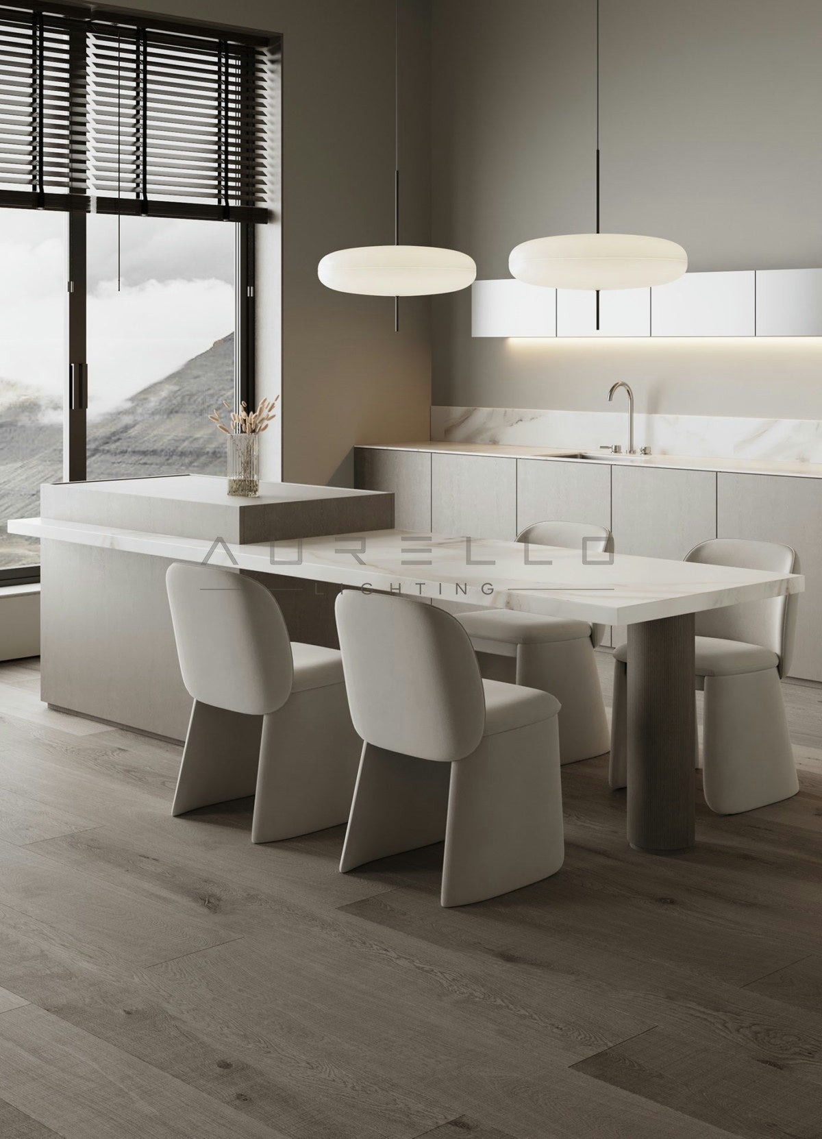 Opal Disc Suspension Lamp