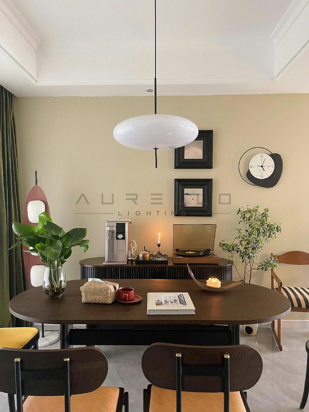 Opal Disc Suspension Lamp
