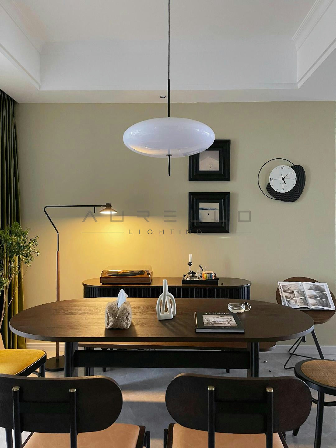 Opal Disc Suspension Lamp