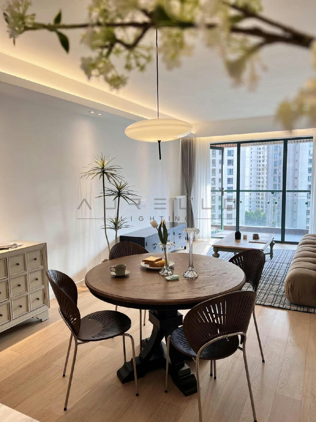 Opal Disc Suspension Lamp