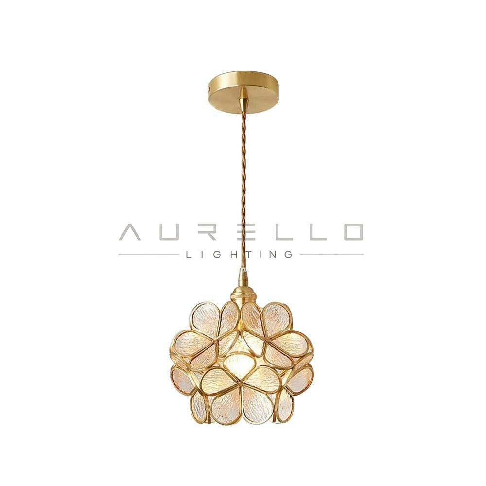 Glass Petal Pendant Light