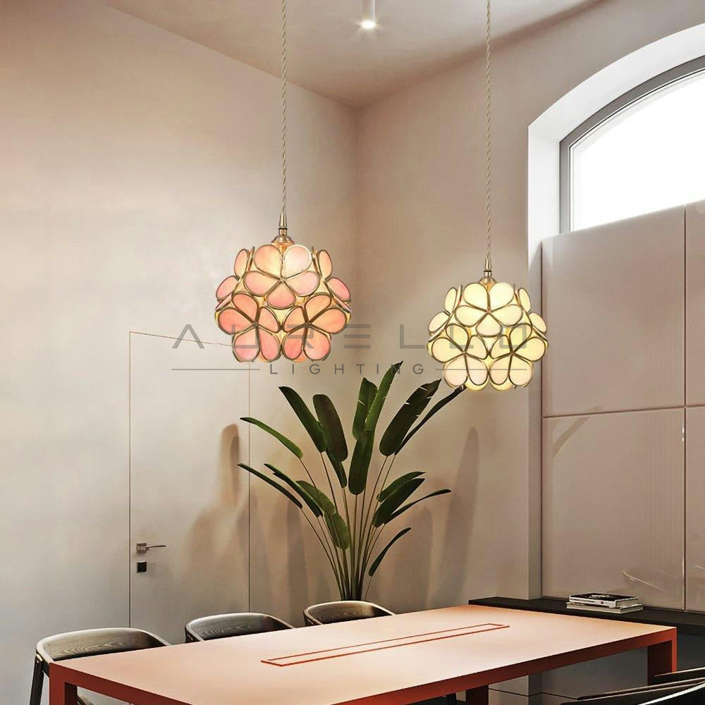 Glass Petal Pendant Light