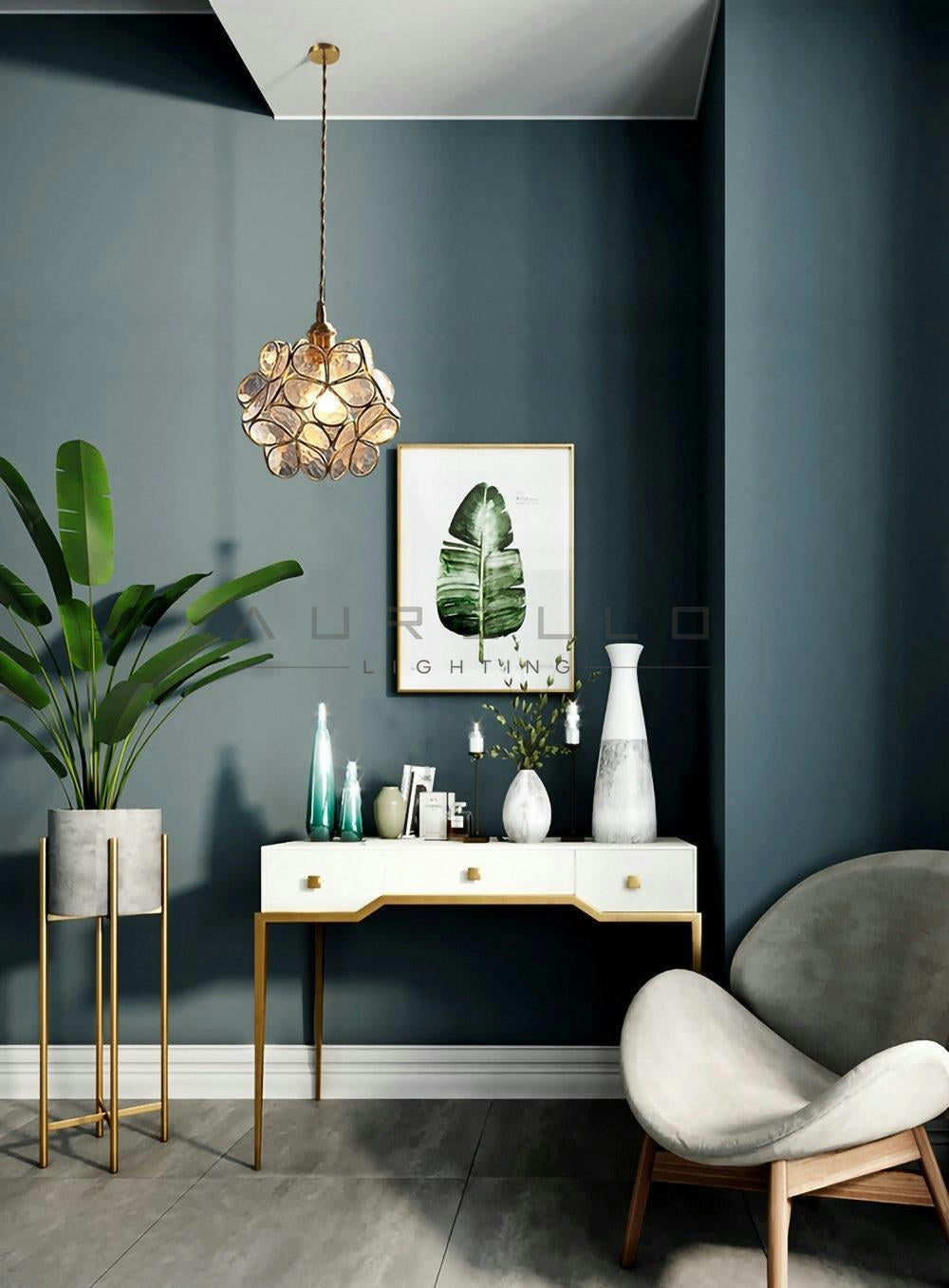 Glass Petal Pendant Light