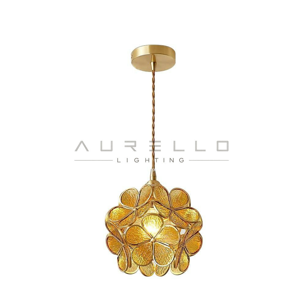 Glass Petal Pendant Light