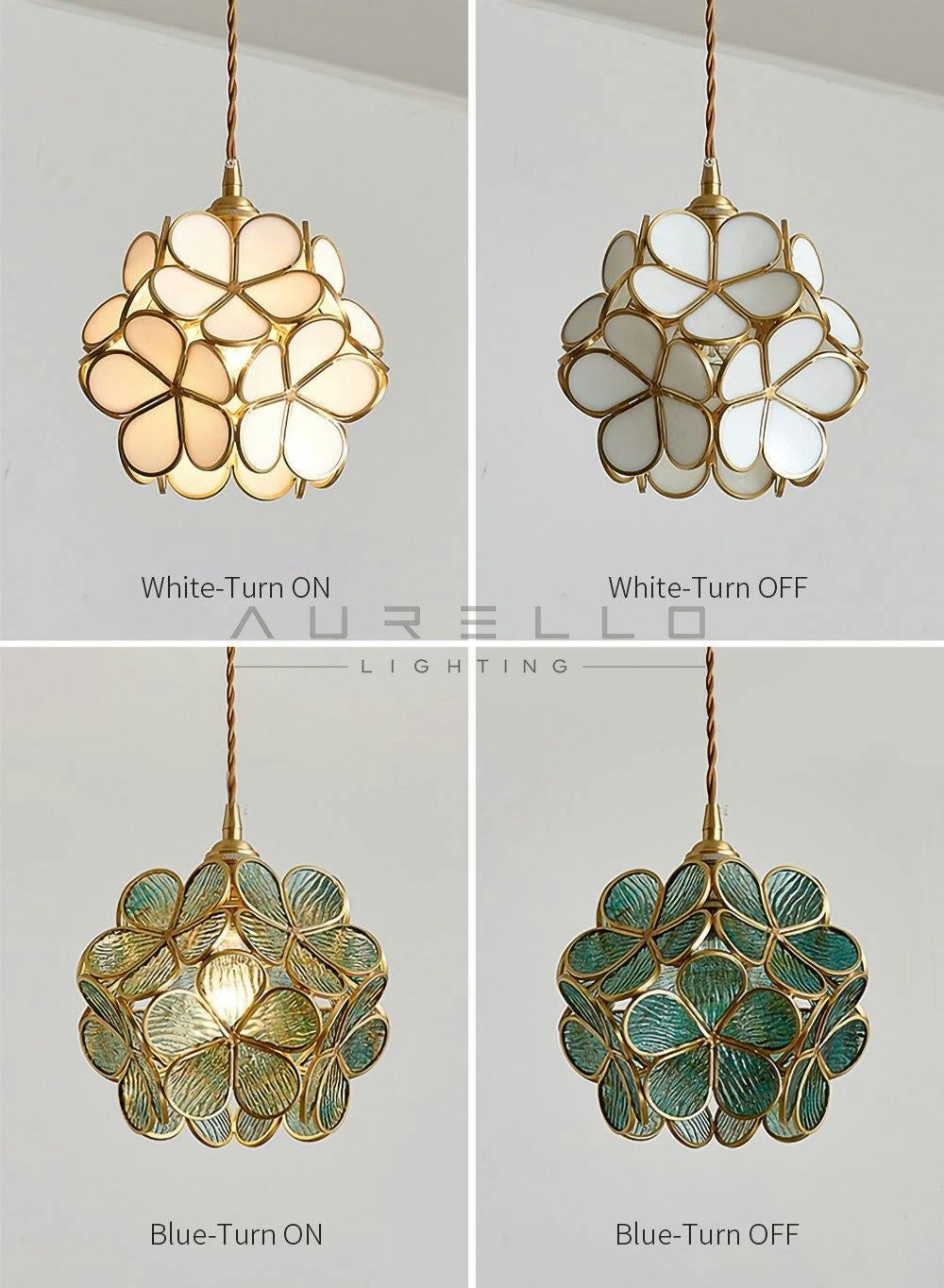 Glass Petal Pendant Light