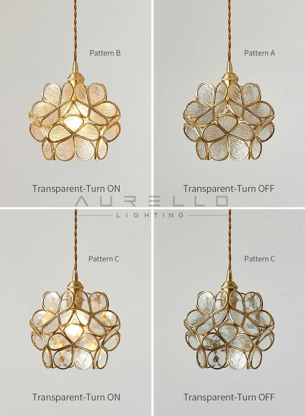 Glass Petal Pendant Light