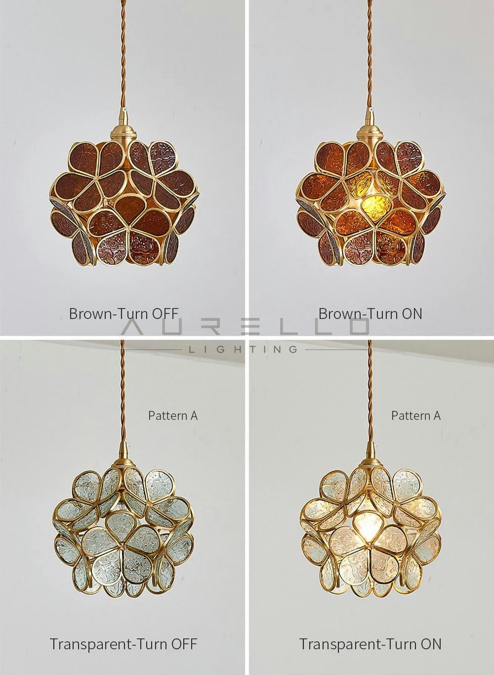 Glass Petal Pendant Light