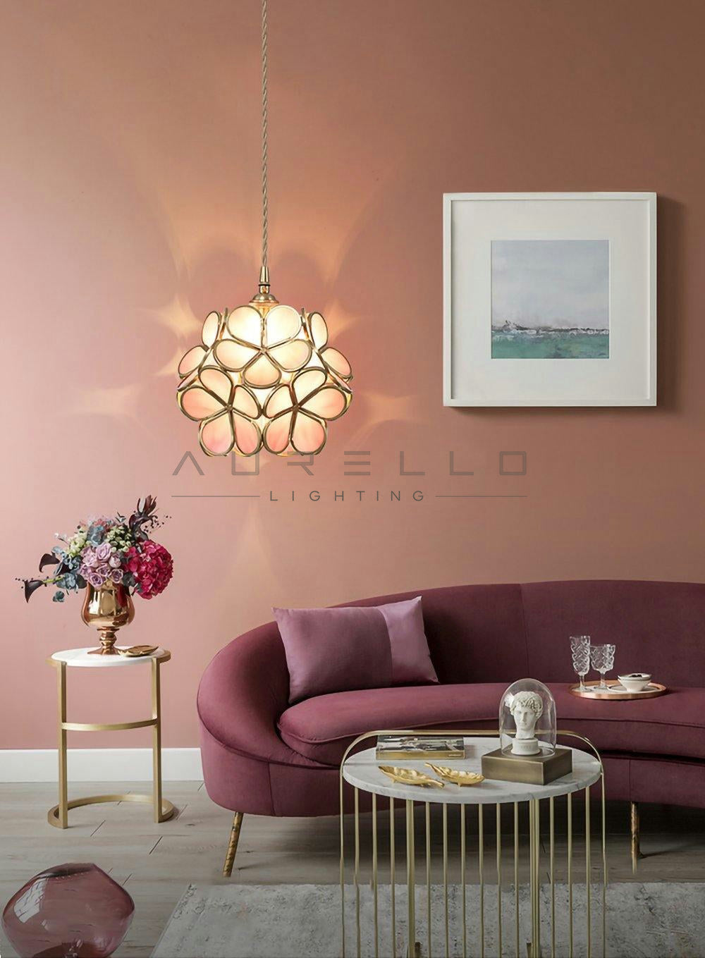 Glass Petal Pendant Light