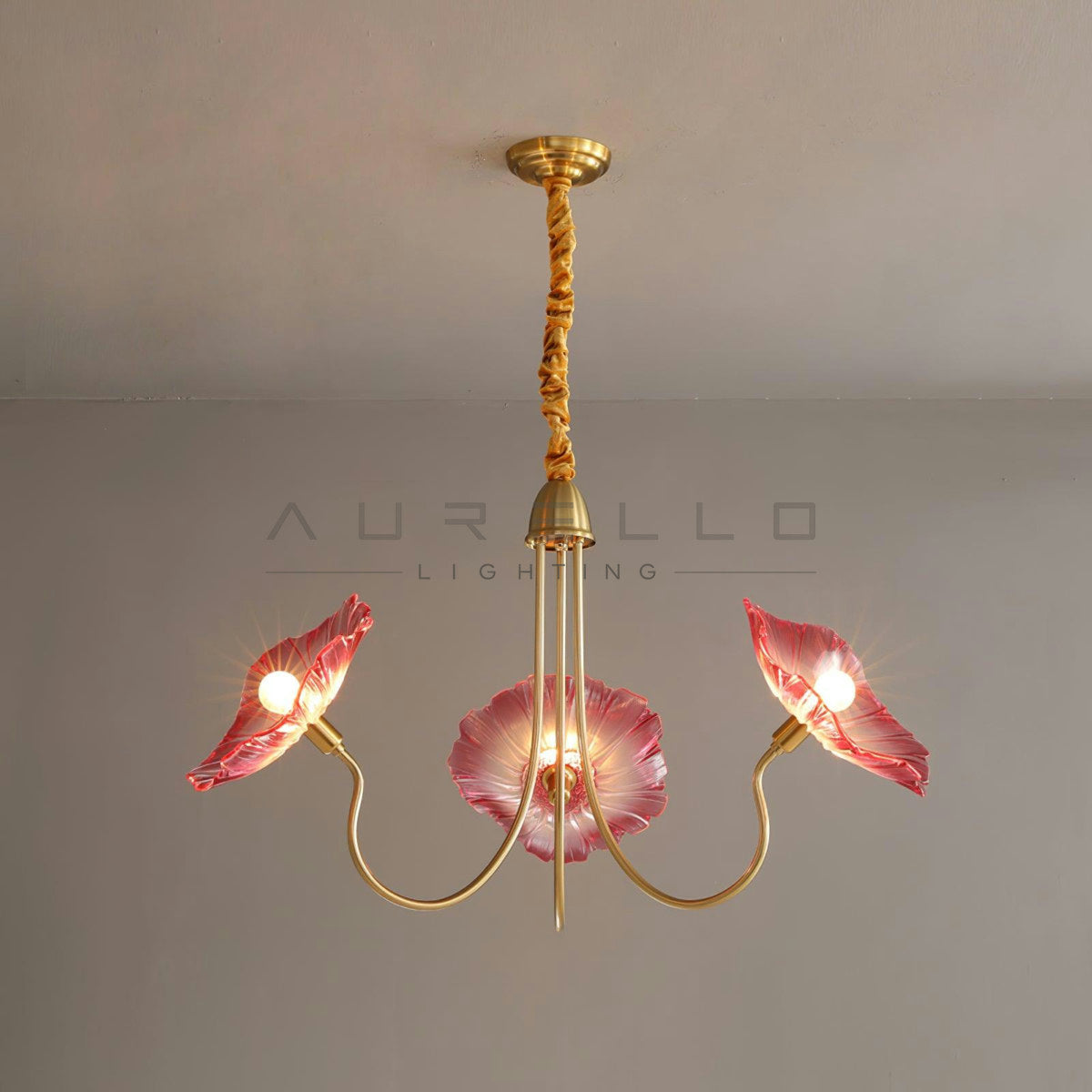 Lotus Leaf Glass Chandelier