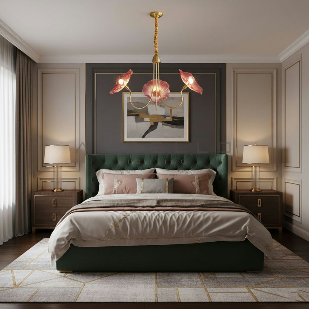 Lotus Leaf Glass Chandelier