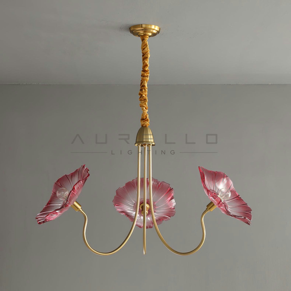 Lotus Leaf Glass Chandelier