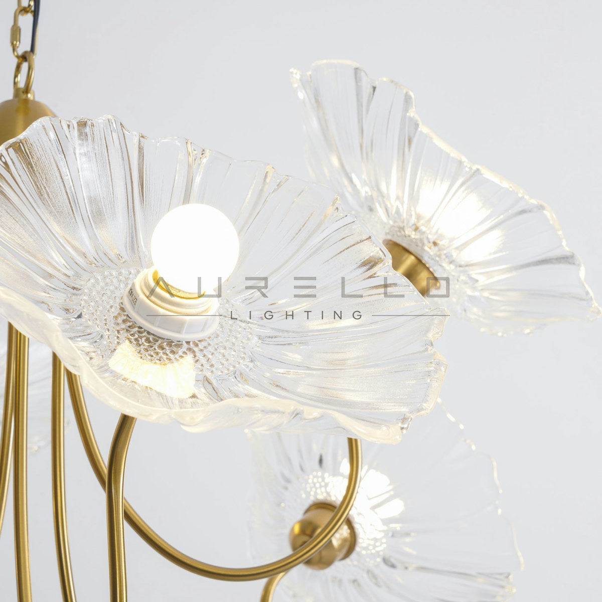 Lotus Leaf Glass Chandelier
