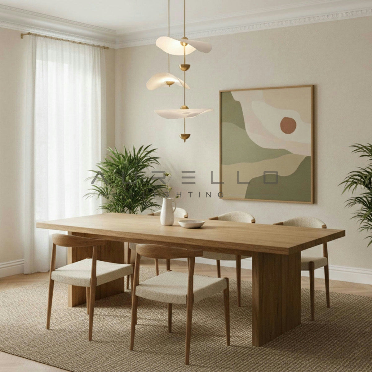 Envolee Double Biscuit Pendant Light