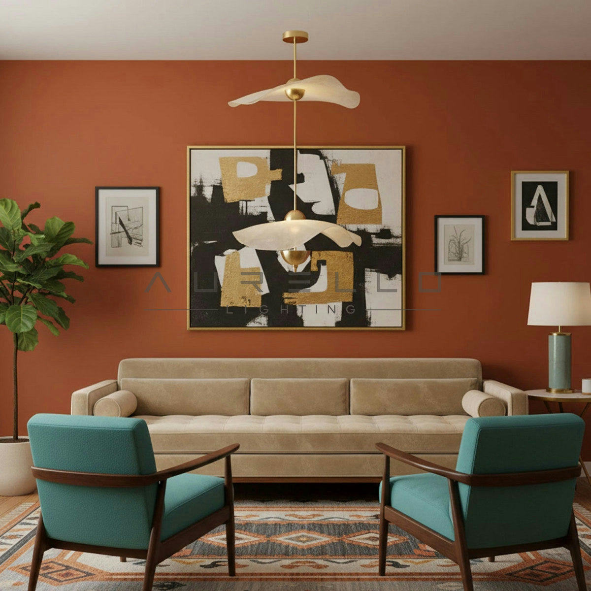Envolee Double Biscuit Pendant Light