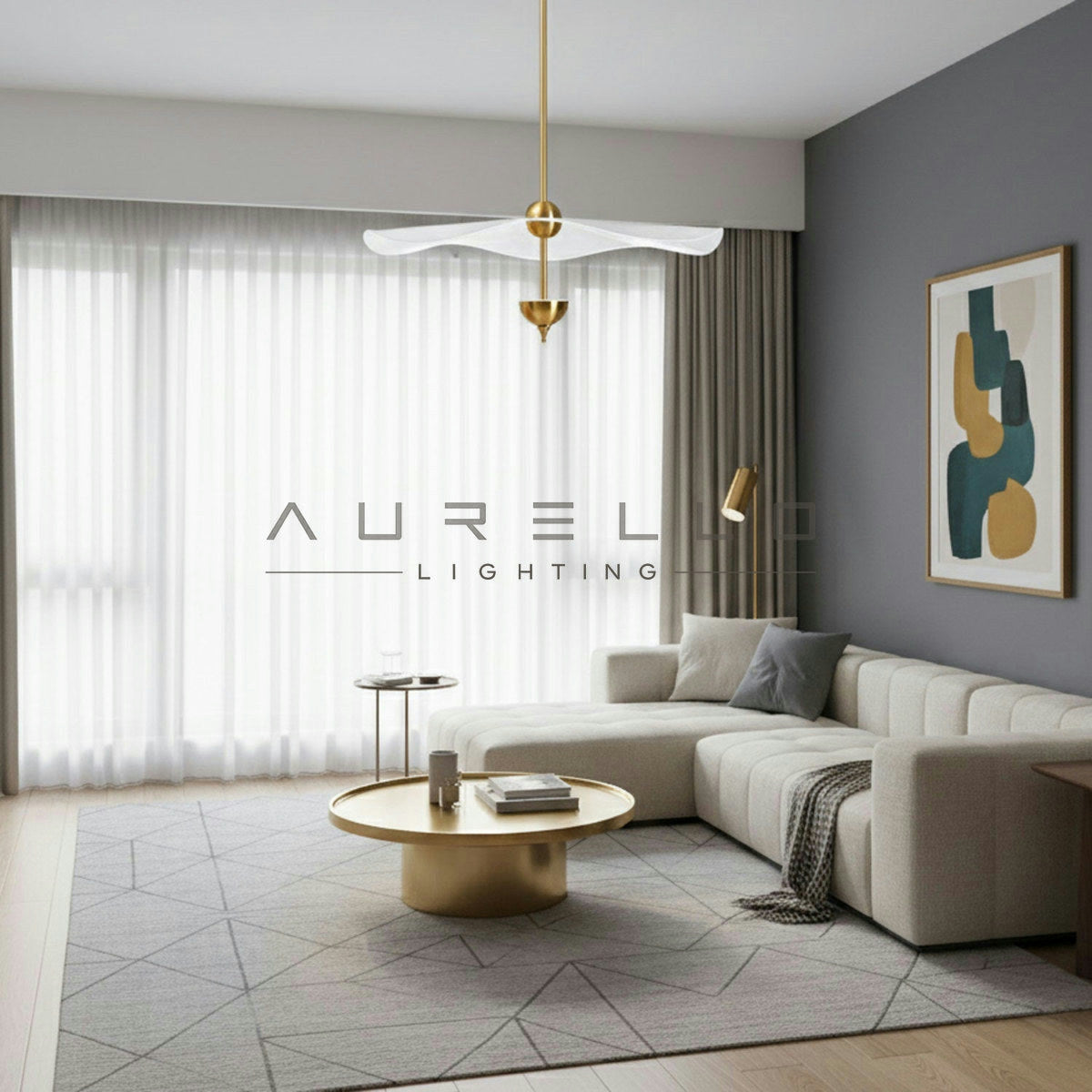 Envolee Double Biscuit Pendant Light