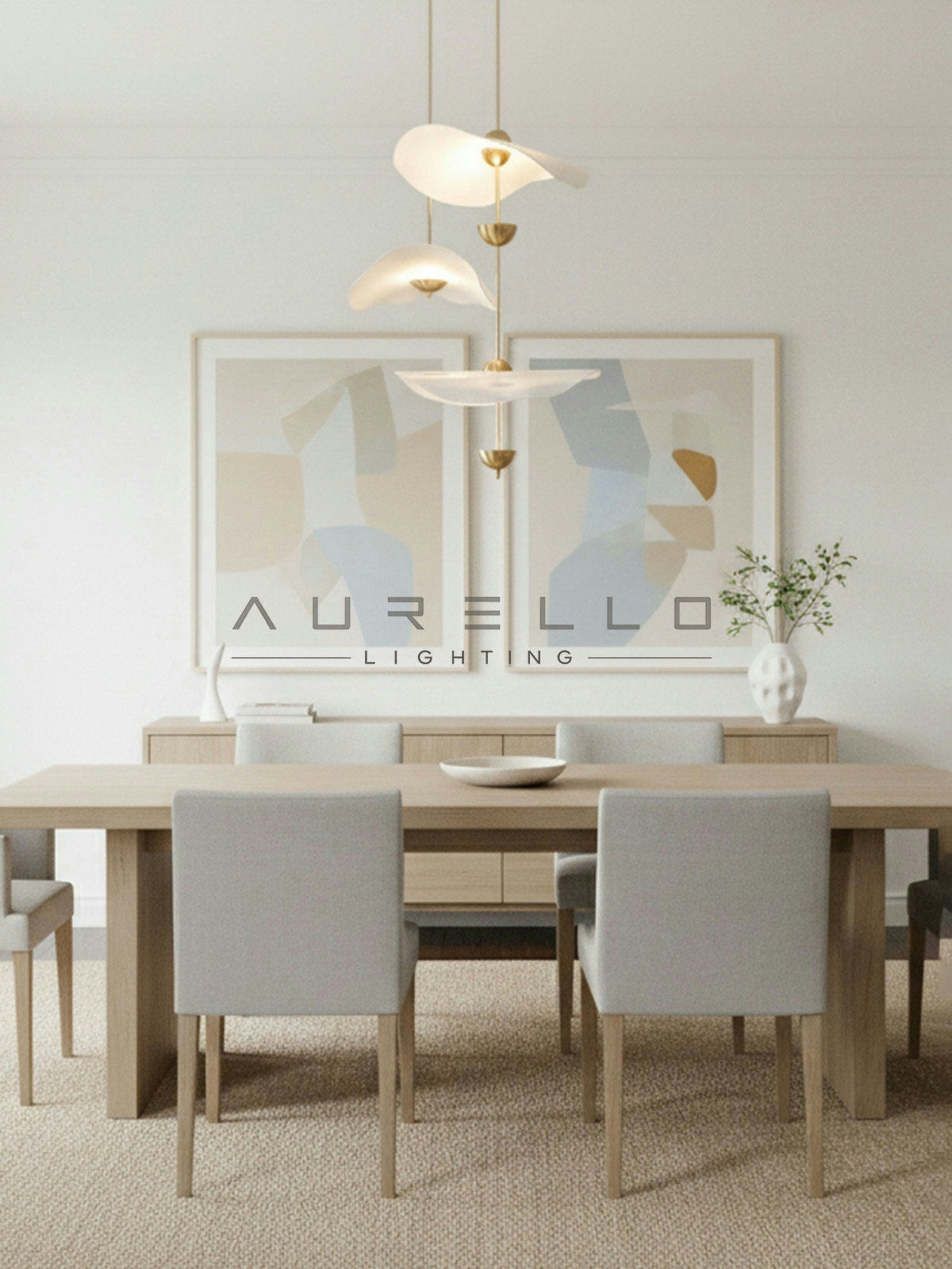 Envolee Double Biscuit Pendant Light