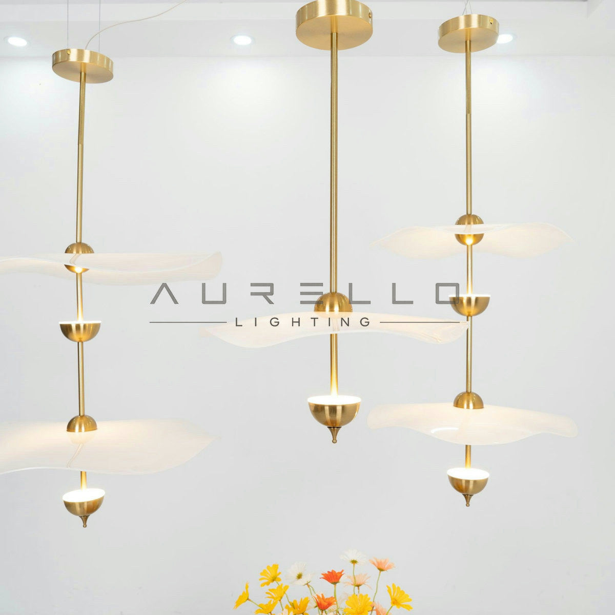 Envolee Double Biscuit Pendant Light